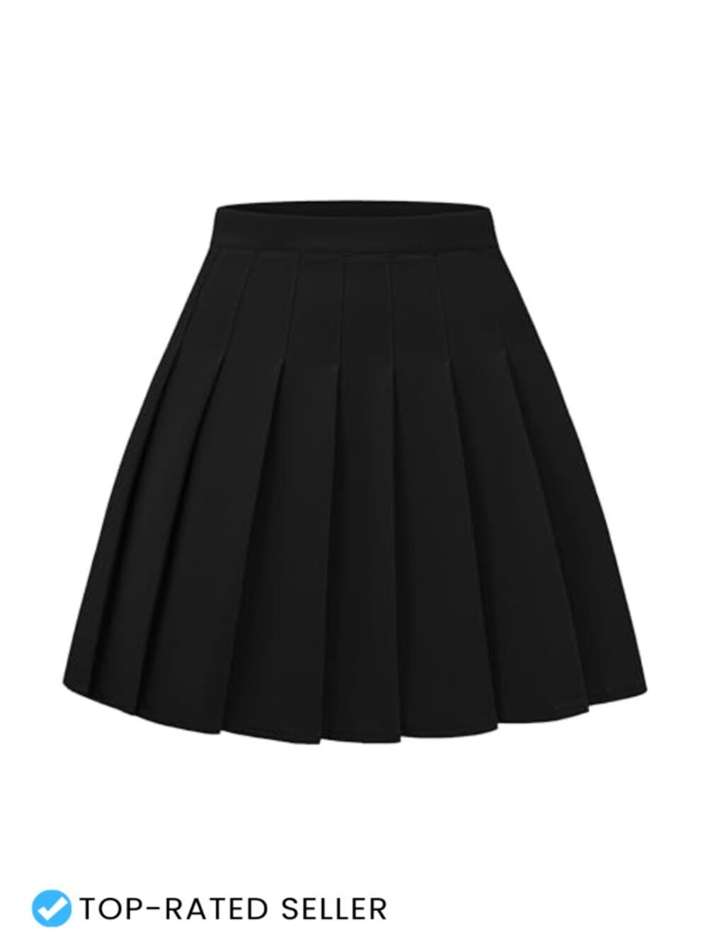Women Pleated Mini Skirt A-Line Skater Skirt Stretchy School Uniform Cheerleader